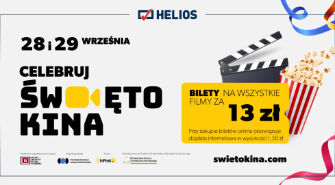 Bilety za 13 złotych i repertuar pełen nowości. Helios zaprasza na Święto Kina!