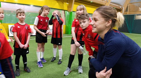 Bramkarka reprezentacji Polski poprowadziła trening w Pile